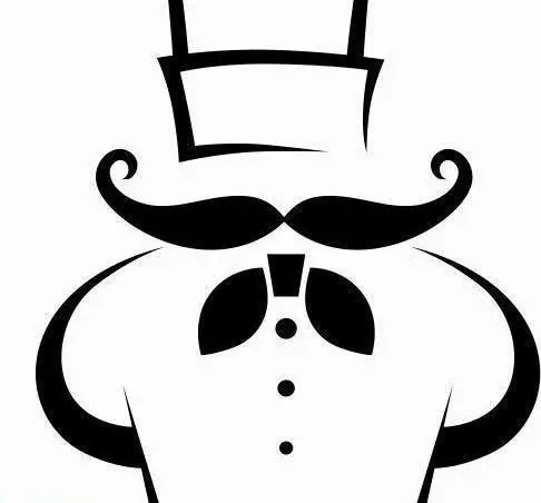 لوگوی انحصاری کبابخانه اصیل گلپایگانی، طرحی کلاسیک از مردی با کلاه، سبیل فر و پاپیون. نماد طعم اصیل و کیفیت بی‌نظیر کباب.