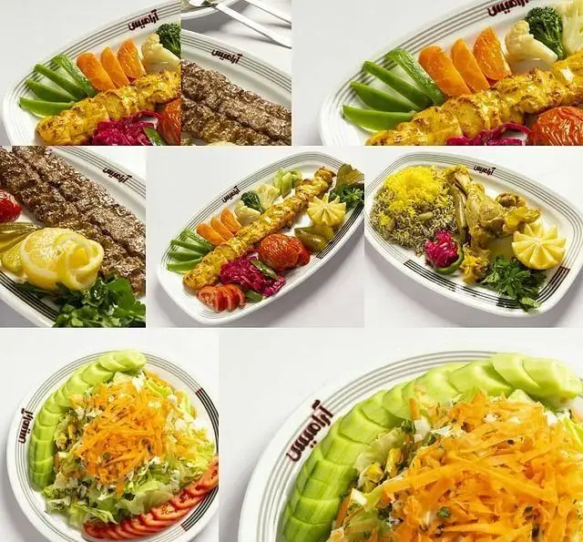 رستوران آرامیس: منوی کامل شامل انواع کباب آبدار (جوجه، کوبیده)، پلوهای خوش‌طعم، خورشت‌های اصیل ایرانی و سالادهای تازه و متنوع.