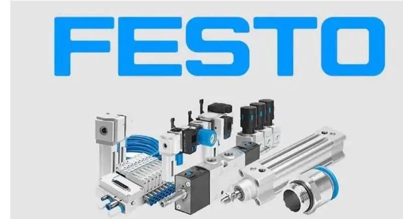 تجهیزات پیشرفته پنوماتیک فستو: شامل سیلندر، شیر برقی، فیلتر، رگلاتور و اتصالات. مناسب برای سیستم های هیدرولیک و اتوماسیون صنعتی.
