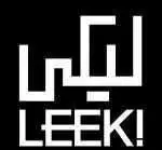 لوگوی سالاد بار لیکی، طرحی مدرن و مینیمال با نوشتار فارسی و انگلیسی Leek! مناسب برای غذاهای سالم و تازه در رستوران لیکی.