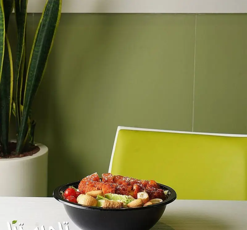 سفارش سالاد مرغ لذیذ از فست فود تله پیتزا در محیطی آرام و دلپذیر، گزینه‌ای عالی برای ناهار یا شام سریع و سالم.