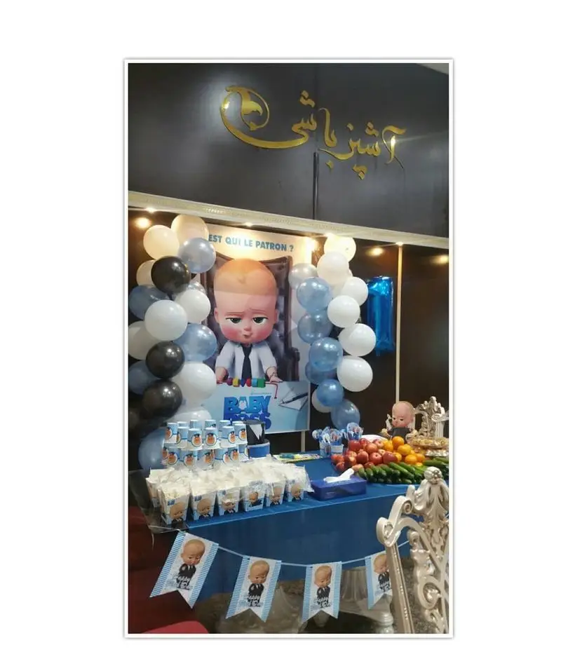 رستوران آشپز باشی، میزبان جشن تولد تم بیبی باس با دکوراسیون خاص و میز پذیرایی کامل، محیطی شاد برای مهمانی‌های کودکانه شما.