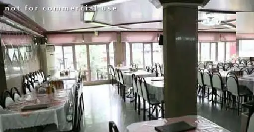 فضای داخلی رستوران ایرانی حاج محسن با میز و صندلی‌های چیده شده، آماده پذیرایی از میهمانان در محیطی دلنشین و سنتی.