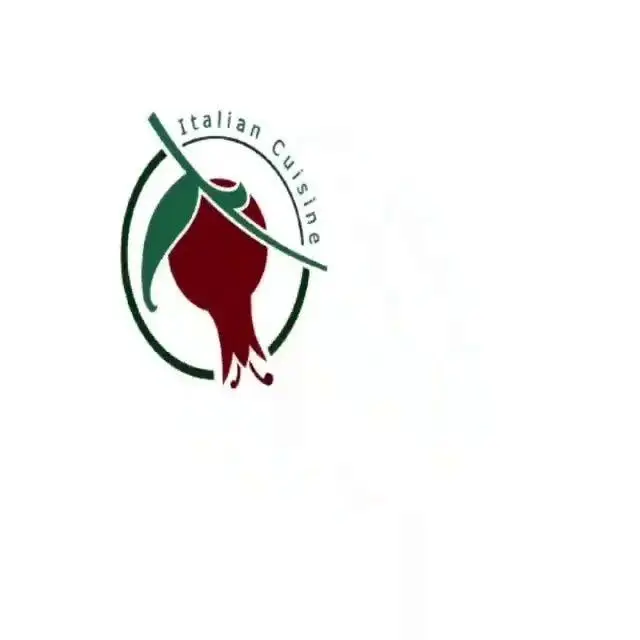 لوگوی کافه رستوران نارکو با طرح انار و عبارت "Italian Cuisine" در یک دایره سبز، نماد آشپزی ایتالیایی و هویت برند.