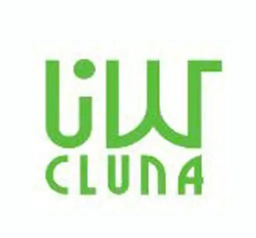 تصویر لوگوی رسمی کسب و کار کلانا | Cluna با متن سبز رنگ و طراحی منحصر به فرد روی پس‌زمینه سفید. نماد هویت بصری کلانا.