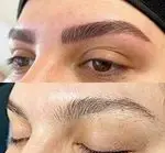قبل و بعد لیفت و لمینت ابرو در سالن زیبایی نگار احمدی؛ خدمات تخصصی برای زیبایی و قرینه سازی طبیعی ابرو.