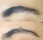 خدمات تخصصی آرایش دائم ابرو نسیم زند: عکس قبل و بعد لیفت و لمینت ابرو برای پرپشتی و فرم‌دهی طبیعی و زیبا.