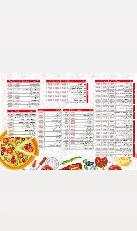 کاتالوگ کامل منو و قیمت‌های فست فود پیتزا هات در فودکورت چیتگر: انواع پیتزا، ساندویچ، برگر، سوخاری و پیش‌غذاهای متنوع.