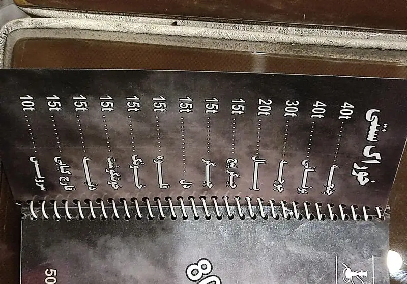 تصویر منوی چايخانه رهروان با لیست خوراک‌های سنتی ایرانی مانند کباب جوجه، کوبیده، چنجه، جگر، فلافل و قارچ کبابی به همراه قیمت‌های به‌روز.