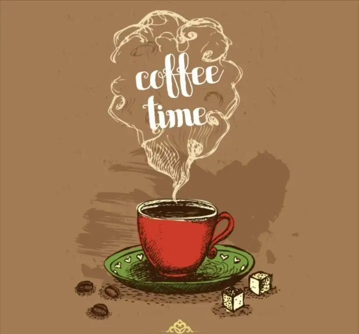 لذت یک فنجان قهوه داغ و بخارآلود با "coffee time"، دانه‌های قهوه و قند در رستوران شاندیز ماهان رویال.