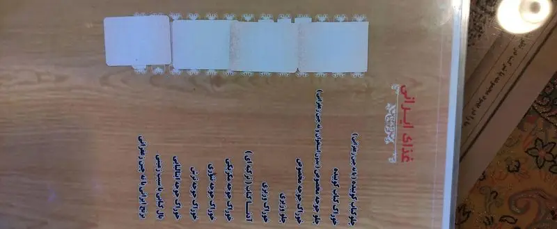 منوی غذاهای ایرانی کافه رستوران سالار شامل انواع چلوکباب، برنج زعفرانی و خوراک های سنتی ایران. لیست کامل غذاهای خوشمزه.