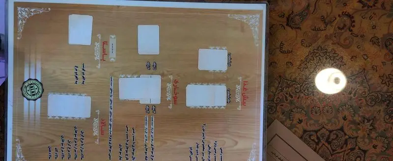 منوی کافه رستوران سالار: لیست کامل انواع سالاد، پاستا، غذاهای سوخاری و پیش‌غذا با طراحی سنتی و دلنشین.