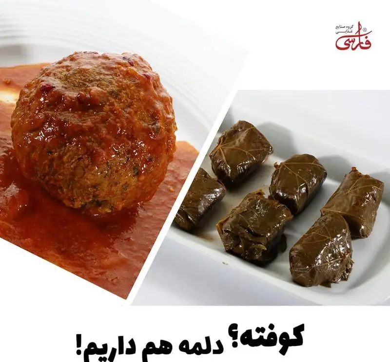 تهیه غذای فارسی: کوفته تبریزی ویژه و دلمه برگ مو تازه. سفارش غذای ایرانی خانگی با کیفیت عالی از کترینگ معتبر ما.