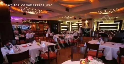 دکوراسیون داخلی باشکوه رستوران فرنگی نارنجستان با چیدمان حرفه‌ای میزها، نورپردازی منحصر به فرد سقف و محیطی آرام برای تجربه غذایی دلپذیر.